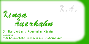 kinga auerhahn business card